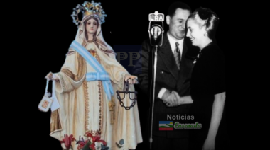 Hace 79 años Perón y Evita imponían la Banda de Generala a la Virgen de la Merced en Ensenada