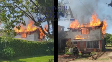 Ensenada: un incendio arrasó con una vivienda en el camino a Regatas
