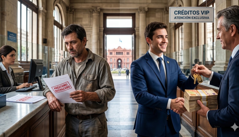 Los créditos VIP son para los amigos de Milei: ATE mandó a 714 trabajadores al Banco Nación y rechazaron a todos