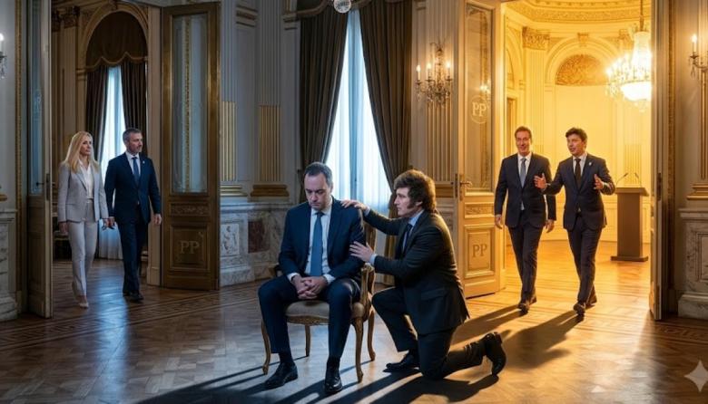 ¡Derrumbe en la Rosada! Rajaron a Manuel Adorni, en su reemplazo Santiago quiere a Santilli y Karina a Menem