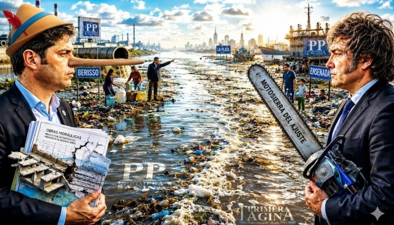 La Plata, Ensenada y Berisso se pudren en excremento entre las mentiras de Kicillof y la motosierra de Milei