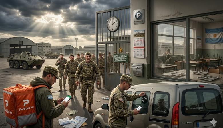 Militares a la deriva: uniformados que manejan Uber y Rappi para compensar sueldos de miseria