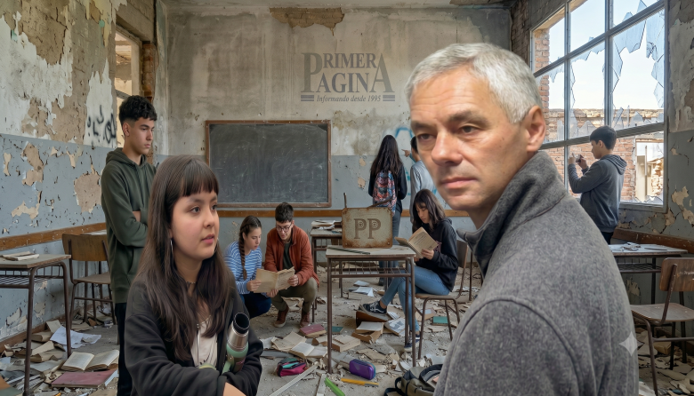 Alumnos acorralaron al inútil intendente Cagliardi para exigirle que arregle las escuelas de Berisso | VIDEO