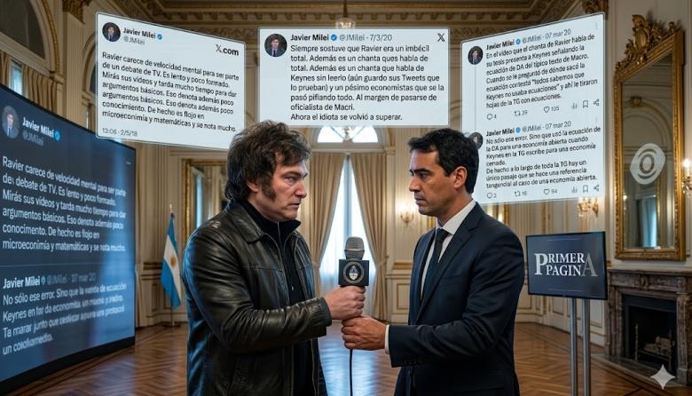 Javier Milei nombró como vocero presidencial a Adrián Ravier, el economista al que escrachó en 2020 llamándolo "imbécil total"