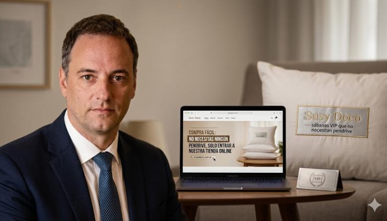 La firma textil Susy Deco se burló de las sábanas VIP de Adorni y aclaró que "no necesitás pendrive" para comprar