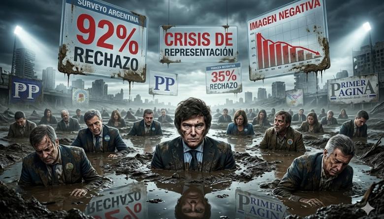 El club de los repudiados: Milei lidera un ranking donde toda la clase política da pérdida