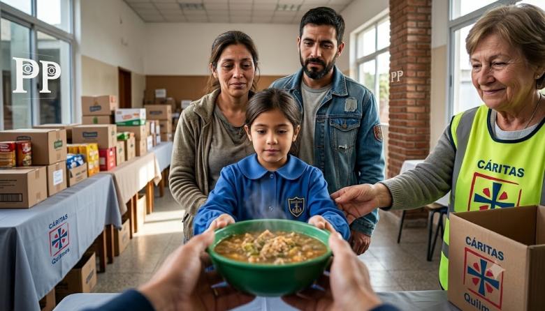 La crisis empuja a familias de colegios parroquiales a pedir comida en Cáritas del Conurbano