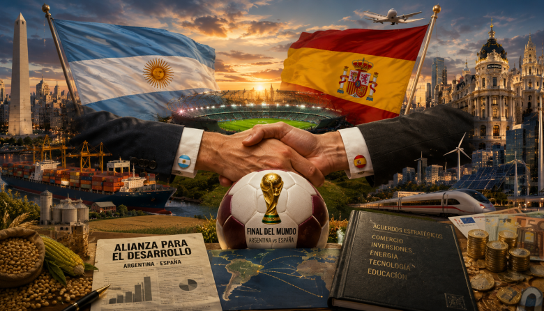Argentina vs. España: a horas de la final del Mundial, la pelota desafía el choque Milei-Sánchez