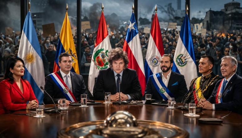 Javier Milei busca montar una "cumbre azul" de la derecha regional para tapar la crisis interna