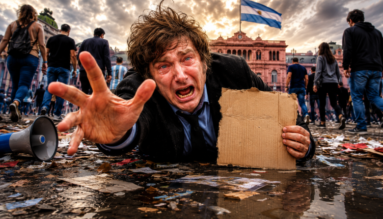 Ignorado: Javier Milei se arrastra desesperadamente por el amor de los argentinos