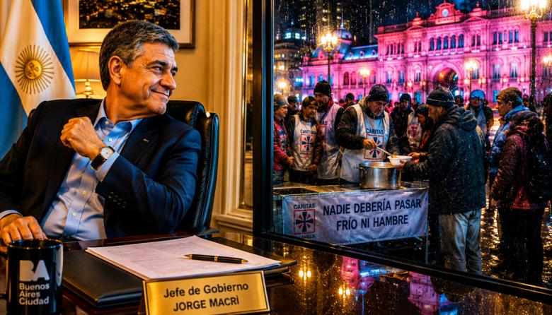 "Nadie elige el hambre porque exista un plato de comida": la Iglesia liquidó a Jorge Macri