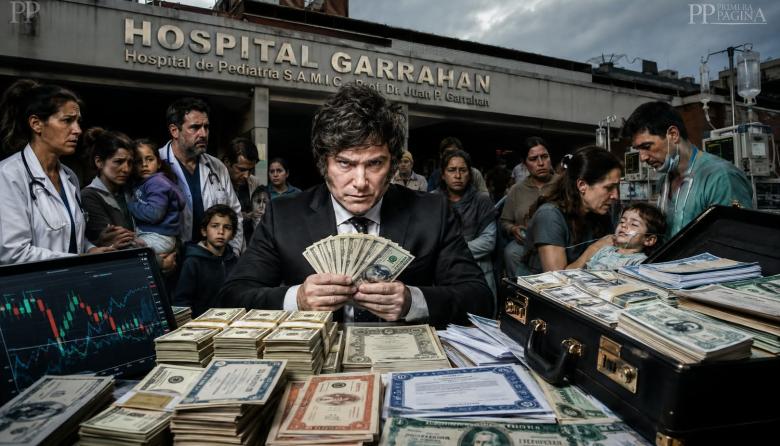 El Gobierno de Milei esconde $58.000 millones en bonos mientras desfinancia el Garrahan