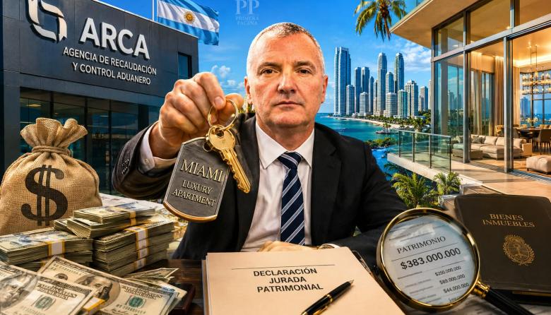 El jefe de ARCA sumó $383 millones a su patrimonio y sigue sin explicar los departamentos de Miami