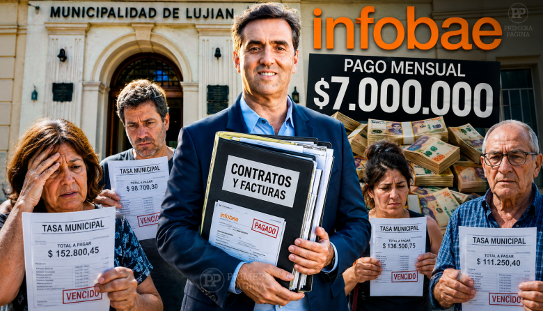 El intendente Boto le regala 7 millones por mes a Infobae mientras los vecinos de Luján pagan tasas carísimas