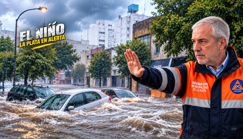 Alak ideó un plan de vanguardia para proteger a La Plata de El Niño: 24 amenazas posibles y monitoreo de temporales