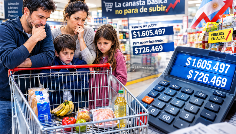 Una familia necesita $1,6 millones para no ser pobre: la canasta subió 2,6% y volvió a ganarle a la inflación