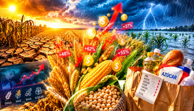 El Fenomeno El Niño podría disparar los precios: aumentos en trigo, maíz, soja y azúcar por posibles pérdidas