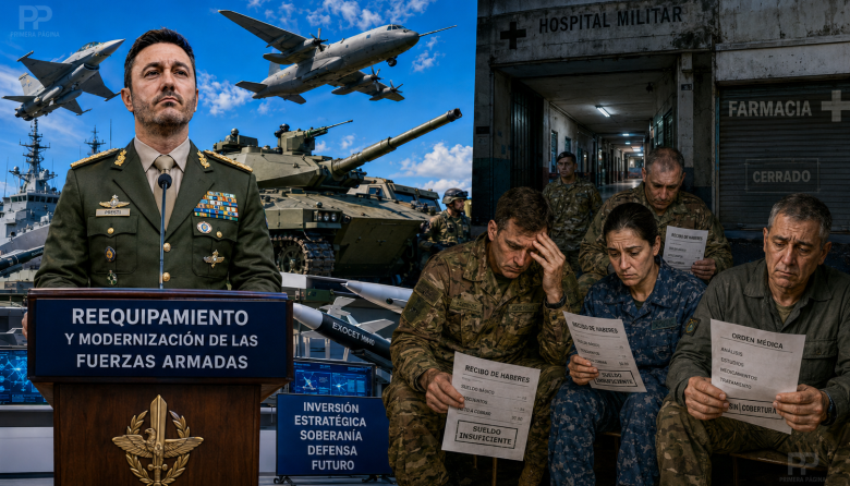 Presti anuncia compras militares mientras los uniformados reclaman salarios y atención médica