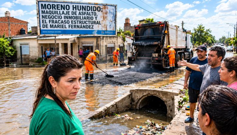 Moreno se inunda con cada lluvia: ¿dónde están las obras de Mariel Fernández?
