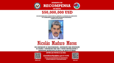 EEUU duplica la recompensa por Maduro y ofrece 50 millones de dólares