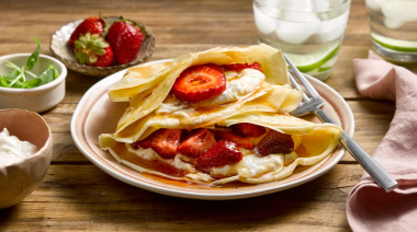 Panqueques dulces con frutas y queso crema: receta fácil y rápida