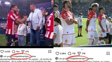 Los “likes” de Di María que reavivaron la polémica entre Estudiantes, Verón y Rosario Central