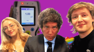 Así chocó re borracha Eugenia Rolón, "novia pantalla" de Iñaki La Pepona, el asesor más íntimo de Milei | VIDEO