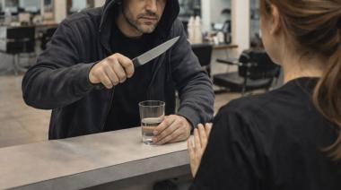 "Dame agua": El engaño de un delincuente para asaltar una peluquería y encerrar a una empleada