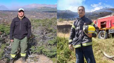Bomberos de Berisso combaten los feroces incendios forestales en Esquel