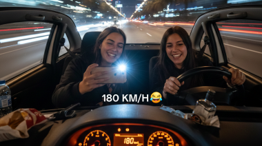 Se filmaron a 180 km/h por los accesos a Berisso para "sacar chapa" en las redes