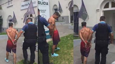 Persecución cinematográfica en City Bell: una patrulla y una moto terminaron dentro de un zanjón