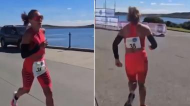 Una berissense en lo más alto de Malvinas: Candela Cerrone ganó la maratón de Puerto Argentino