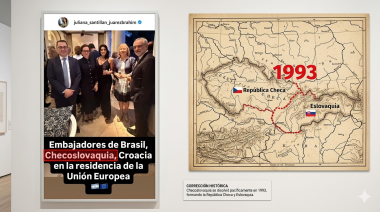 El mapa que Juliana Santillán no leyó: la presidenta de Relaciones Exteriores confundió a Chequia con Checoslovaquia