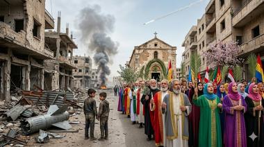 Una Semana Santa distinta: el sonido de los misiles contrasta con el rezo de los pueblos