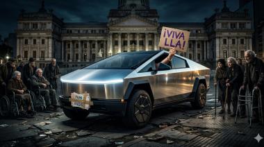 JUJUY | El diputado de Milei que pasea en un Tesla ilegal financiado por el saqueo a los discapacitados