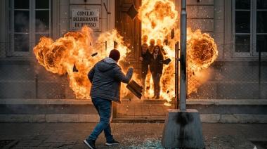 Tensión en Berisso: Un hombre atacó con una bomba molotov el Concejo Deliberante