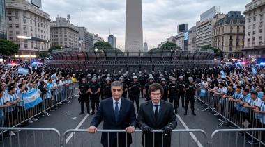 Miedo al festejo popular: Jorge Macri y Milei blindan el Obelisco con vallas y mil policías
