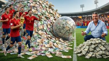 La pelota se llena de billetes: España se lleva la gloria con 50 millones y la AFA factura una montaña de dólares como subcampeón