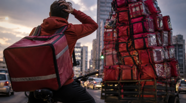 Explotación sobre ruedas: un repartidor debe hacer 453 pedidos para no ser pobre