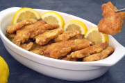 Cómo hacer pollo al limón estilo chino crujiente