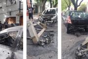 Autos y contenedor quemados en un barrio platense genero alarma vecinal