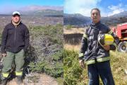 Bomberos de Berisso combaten los feroces incendios forestales en Esquel