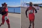 Una berissense en lo más alto de Malvinas: Candela Cerrone ganó la maratón de Puerto Argentino