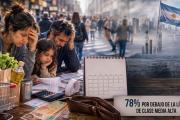 El 78% de los hogares en Argentina sobrevive por debajo de la línea de la clase media alta