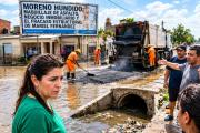 Moreno se inunda con cada lluvia: ¿dónde están las obras de Mariel Fernández?
