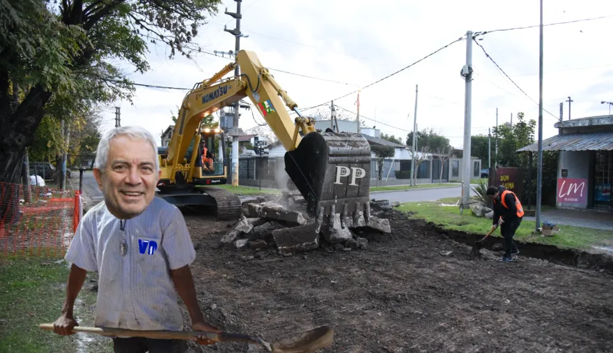 Alak inició las obras en Villa Elisa: asfalto, iluminación y mejoras en escuelas
