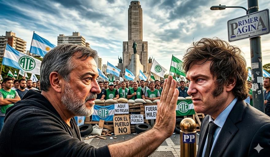 ATE armó un boicot en Rosario por el Día de la Bandera: Rodolfo Aguiar tildó de persona no grata a Milei
