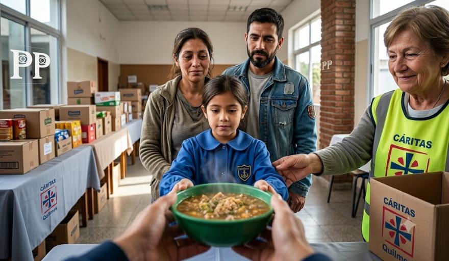La crisis empuja a familias de colegios parroquiales a pedir comida en Cáritas del Conurbano