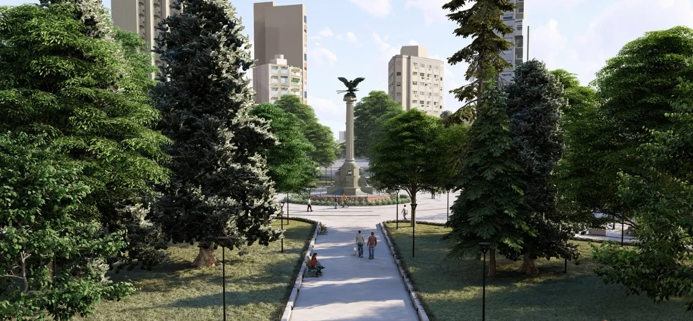 Julio, el reconstructor de La Plata, presenta en junio la gran obra de julio: la nueva Plaza Italia